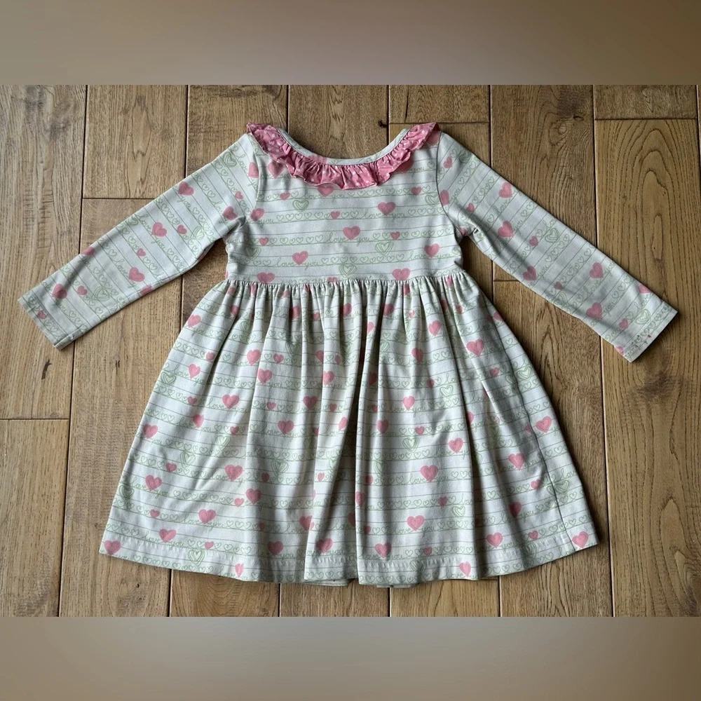 Eleanor Rose Hearts Script Love You Dress size 4-5